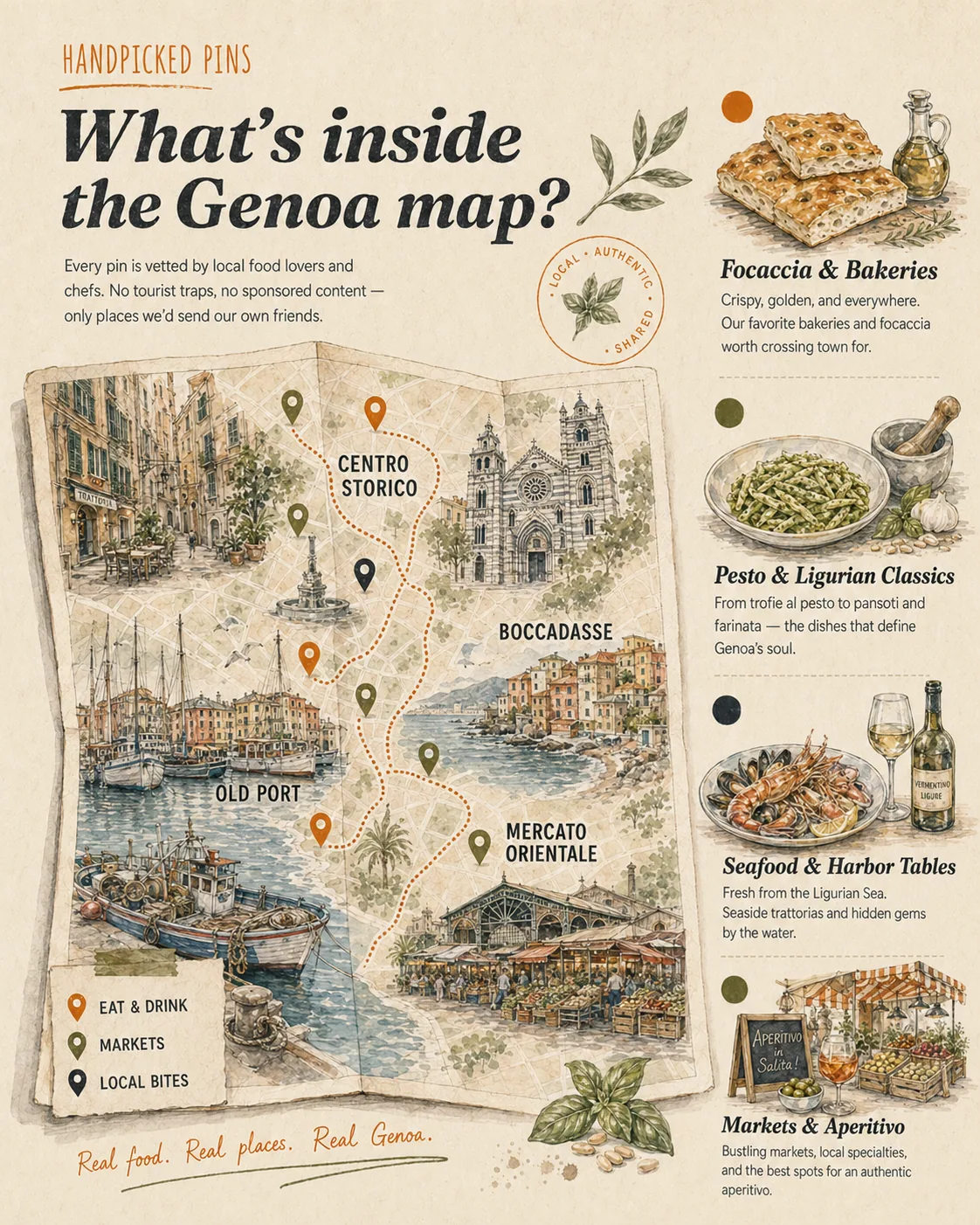 Handpicked food map preview of Genoa