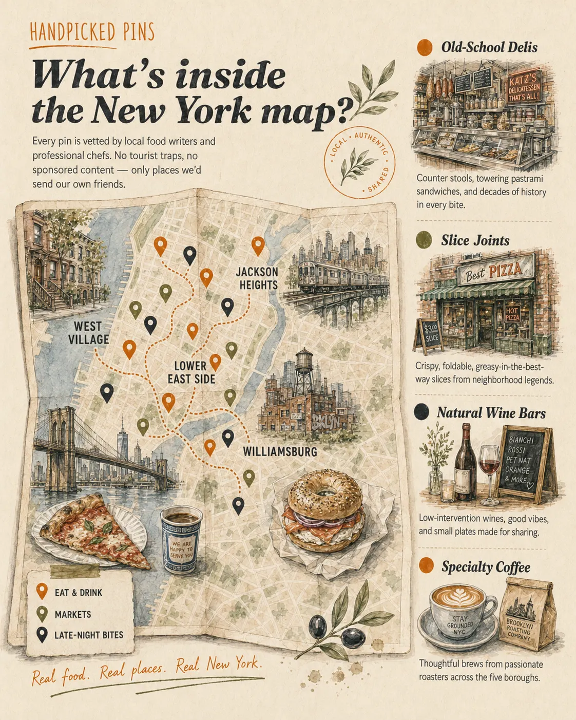 Handpicked food map preview of New York