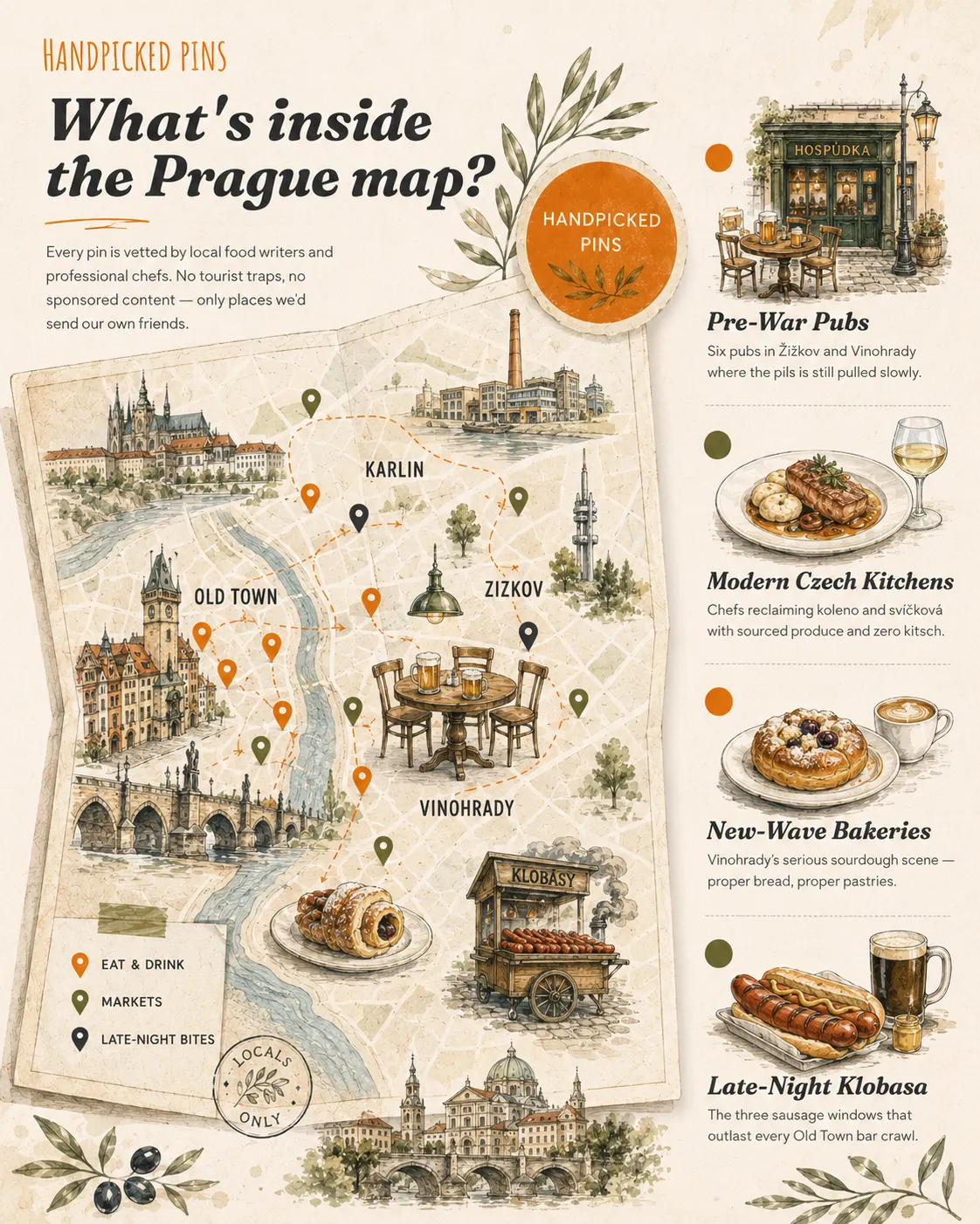 Handpicked food map preview of Prague