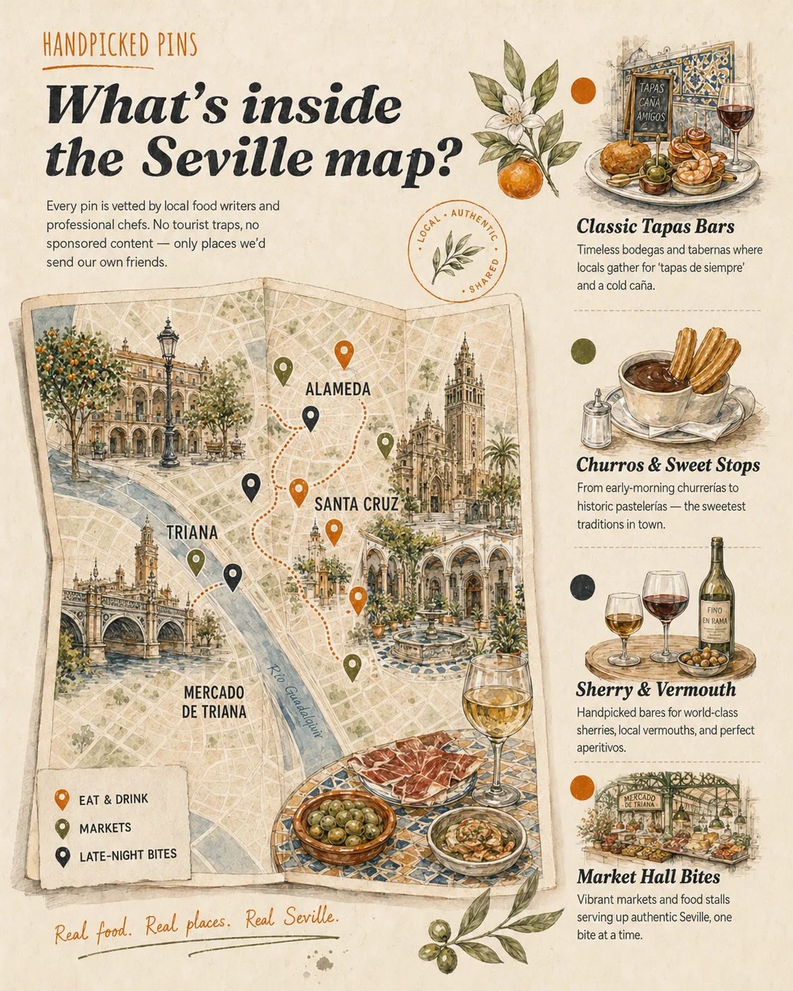 Handpicked food map preview of Seville