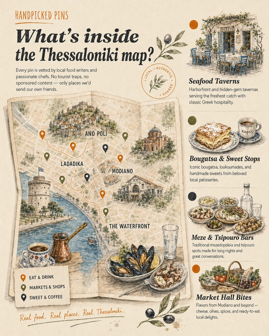 Handpicked food map preview of Thessaloniki