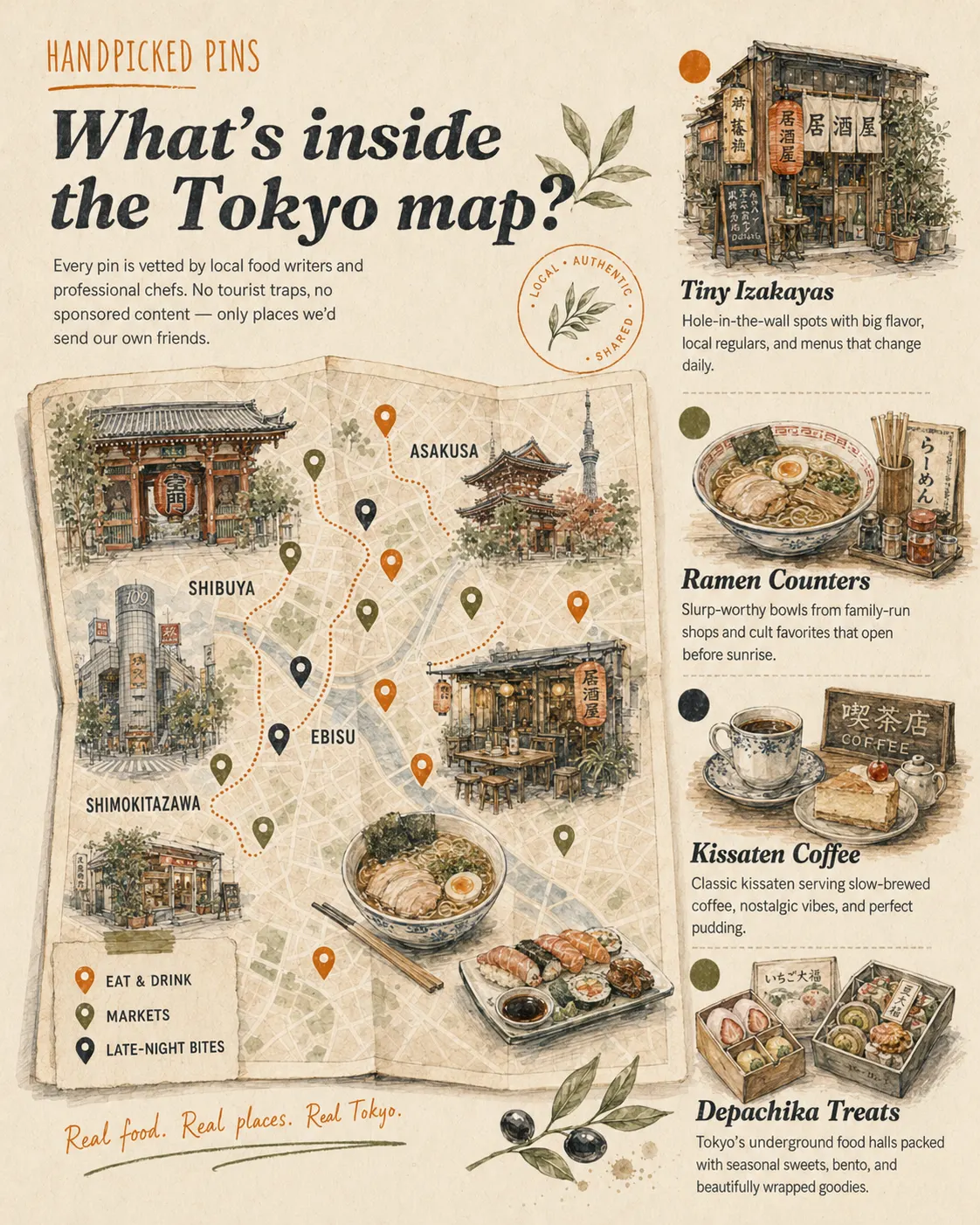 Handpicked food map preview of Tokyo